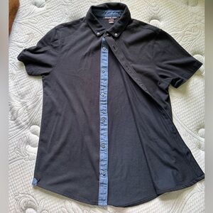 michael kors black short sleeve polo shirt